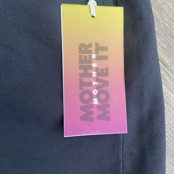 Mother Denim Move It Mélange Printed French Cotton-Terry Shorts Black Blue Small - Picture 2 of 7